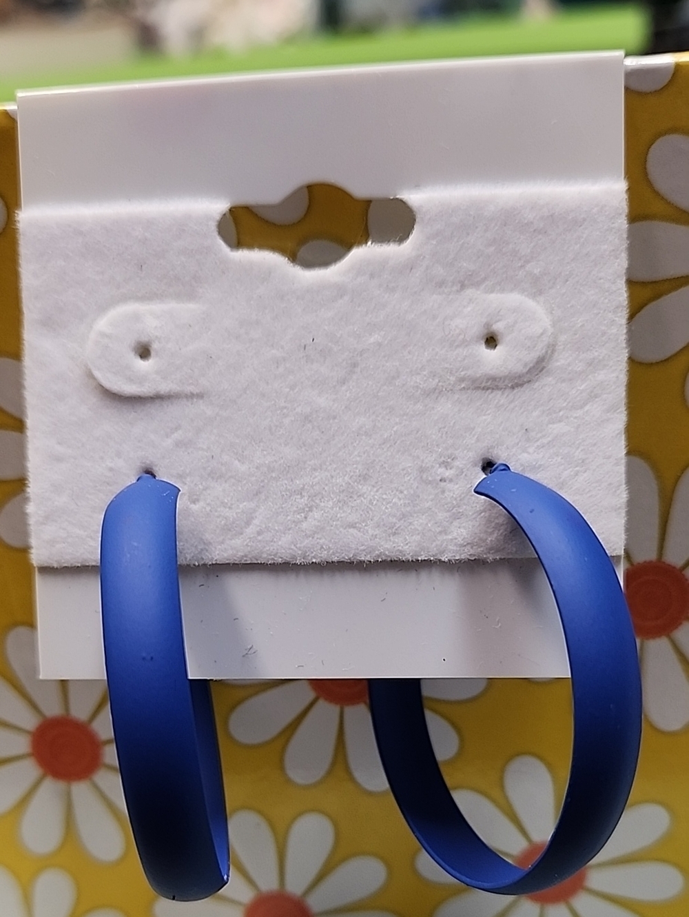 Blue Hoop Earrings!